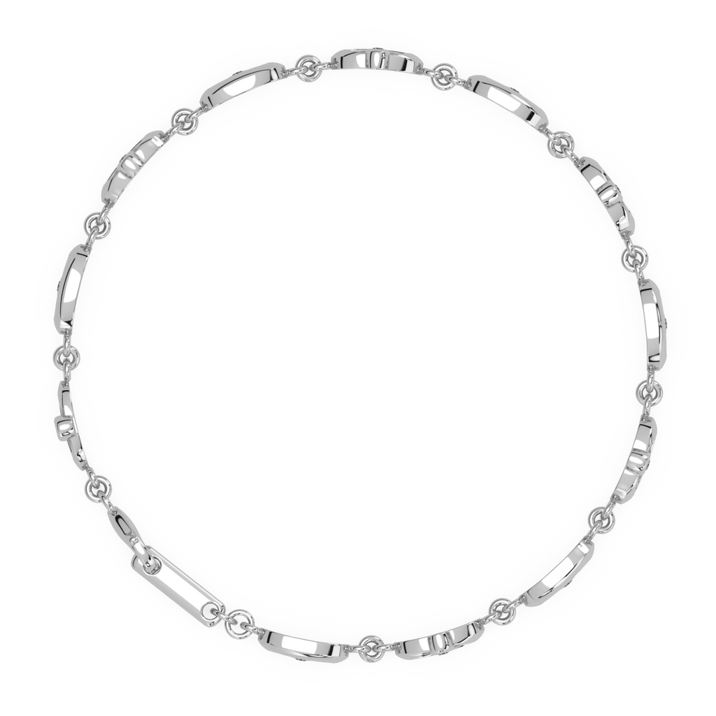 Whimsical Swirls and Diamond Bracelet