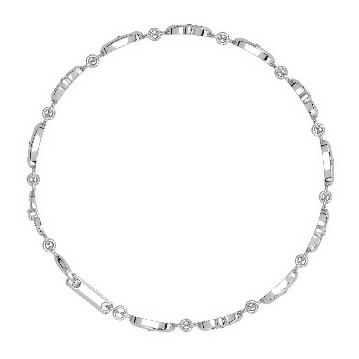 Whimsical Swirls and Diamond Bracelet