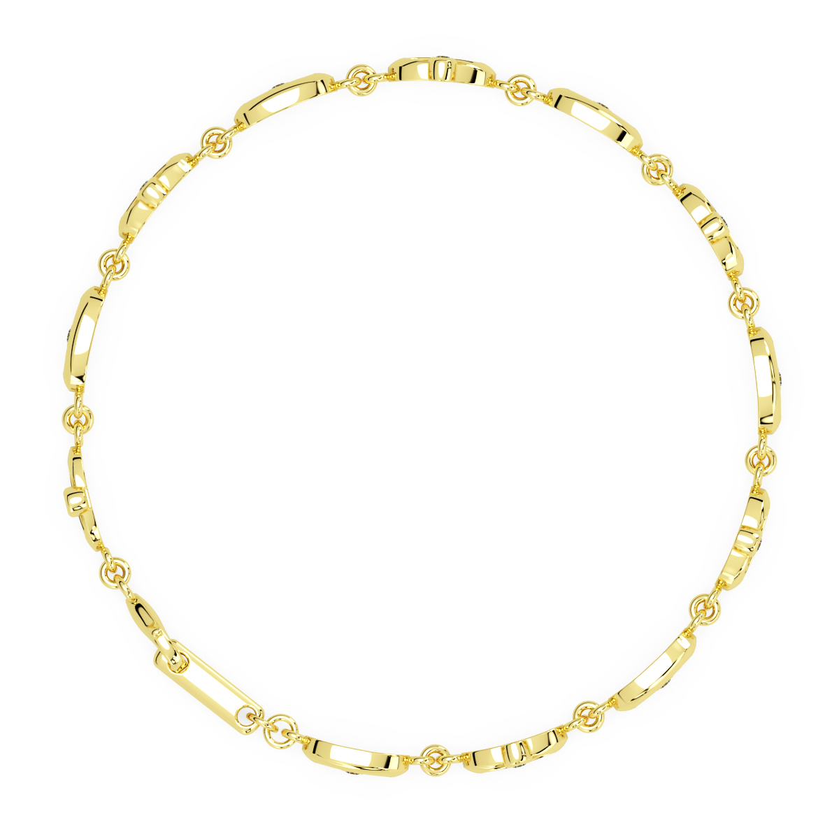 Whimsical Swirls Gold and Diamond Bracelet