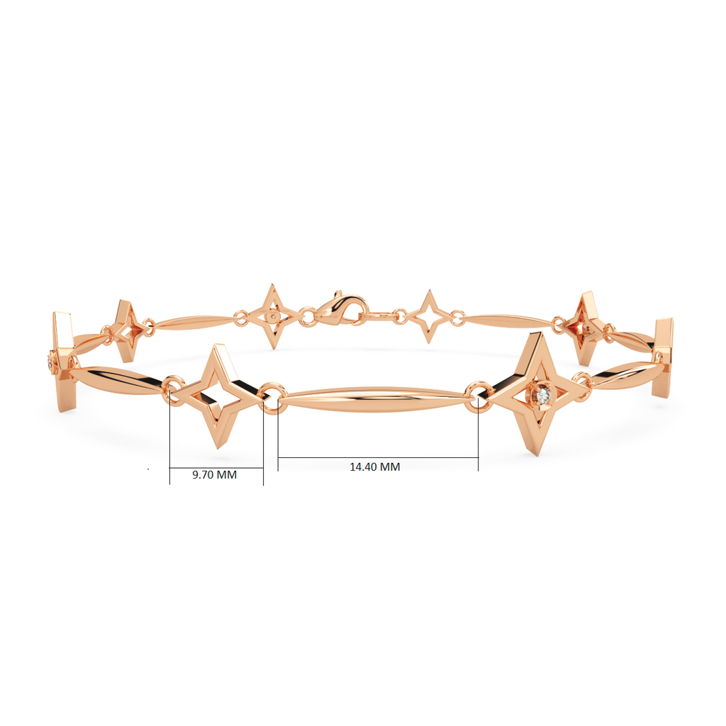 Mahaikaa Gold and Diamond Bracelet