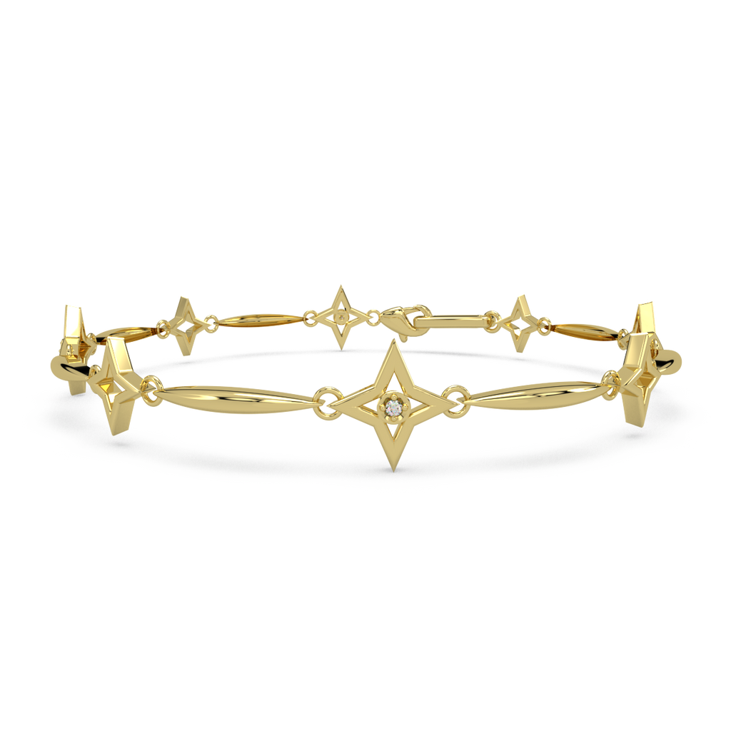Mahaikaa Gold and Diamond Bracelet