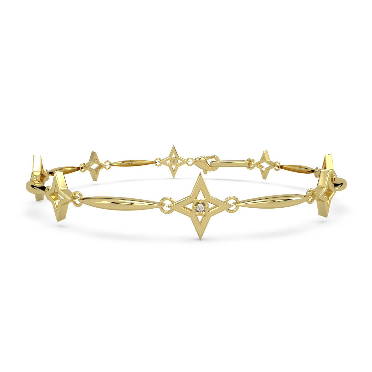 Mahaikaa Gold and Diamond Bracelet