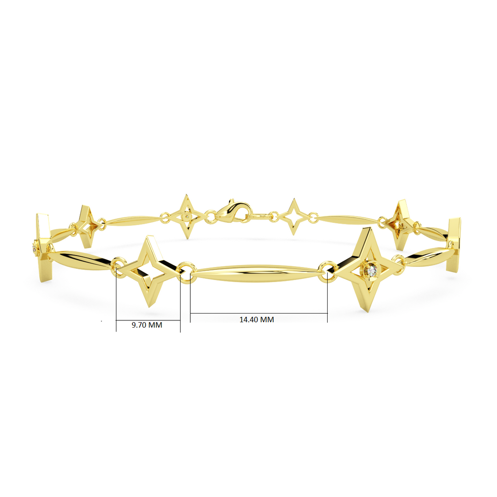 Mahaikaa Gold and Diamond Bracelet