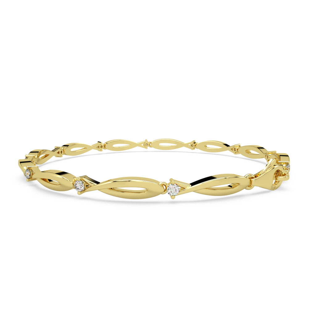 Trayee Gold and Diamond Bracelet