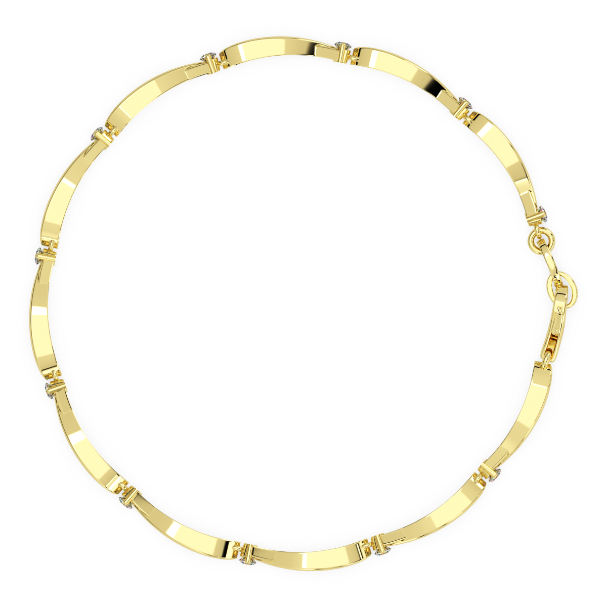 Trayee Gold and Diamond Bracelet