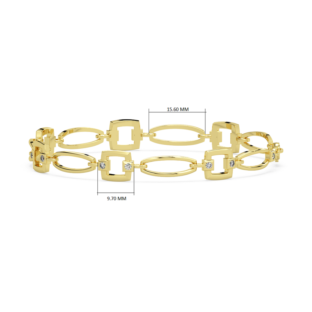 Udaeyaa Gold and Diamond Bracelet