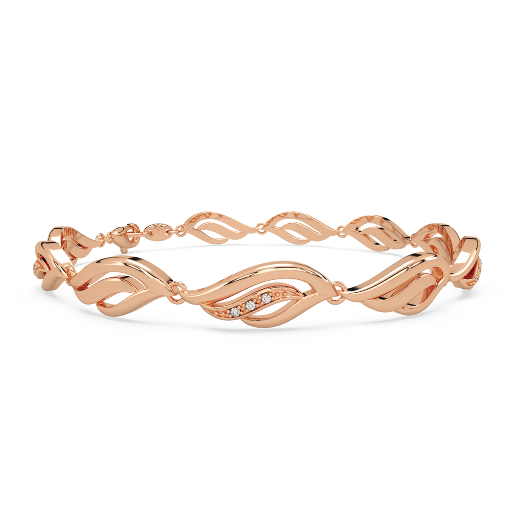 Mystical Waves Gold and Diamond Bracelet