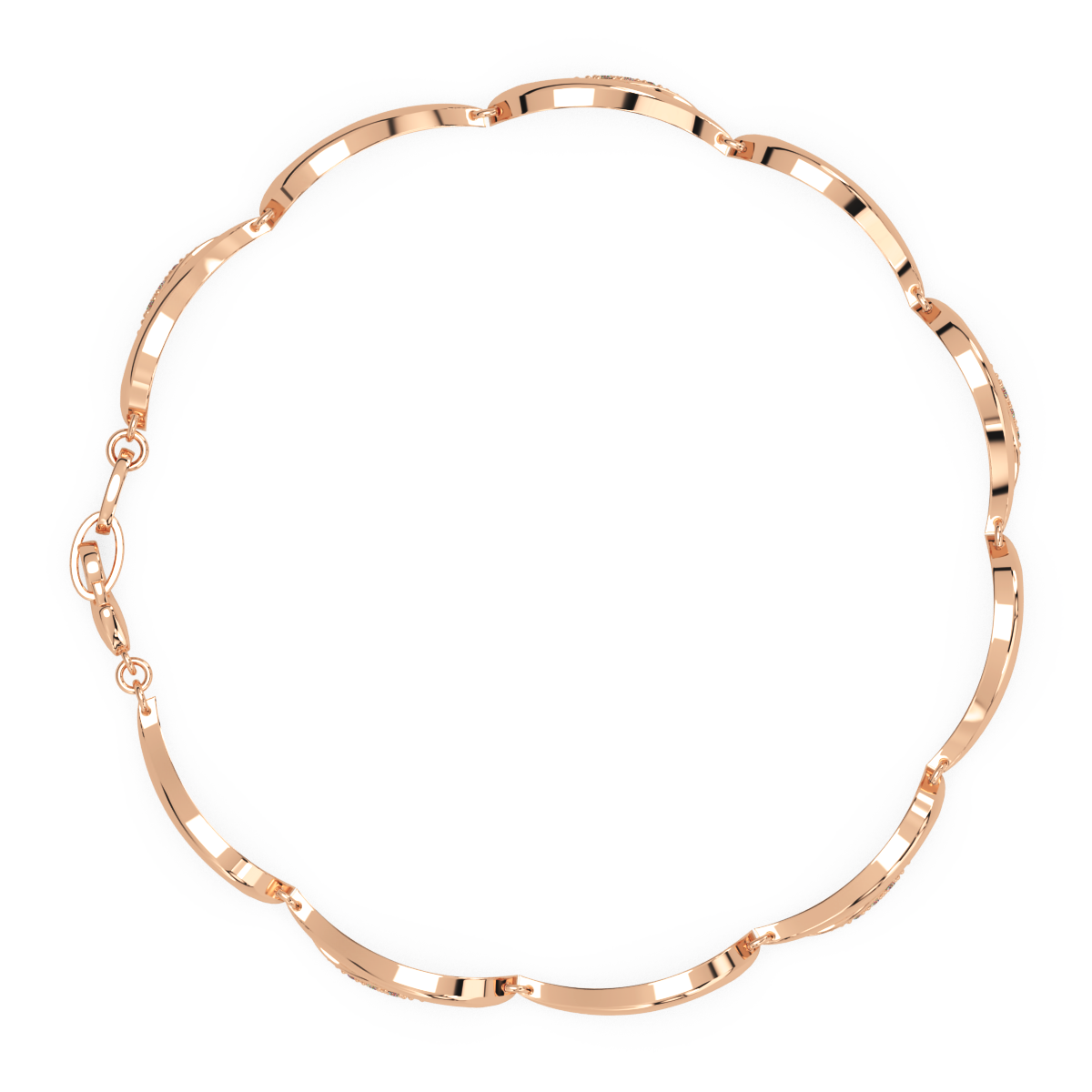 Mystical Waves Gold and Diamond Bracelet