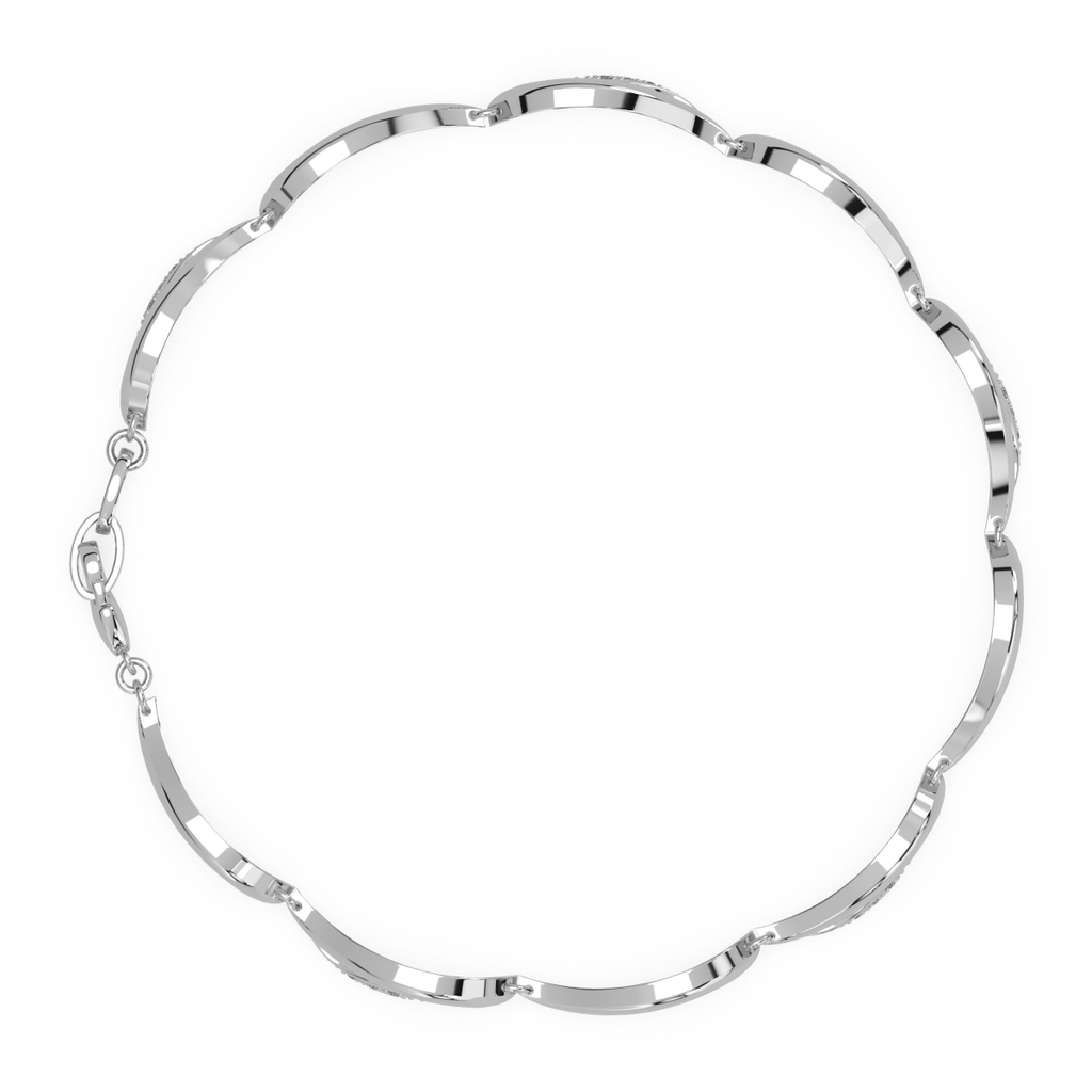 Mystical Waves Gold and Diamond Bracelet