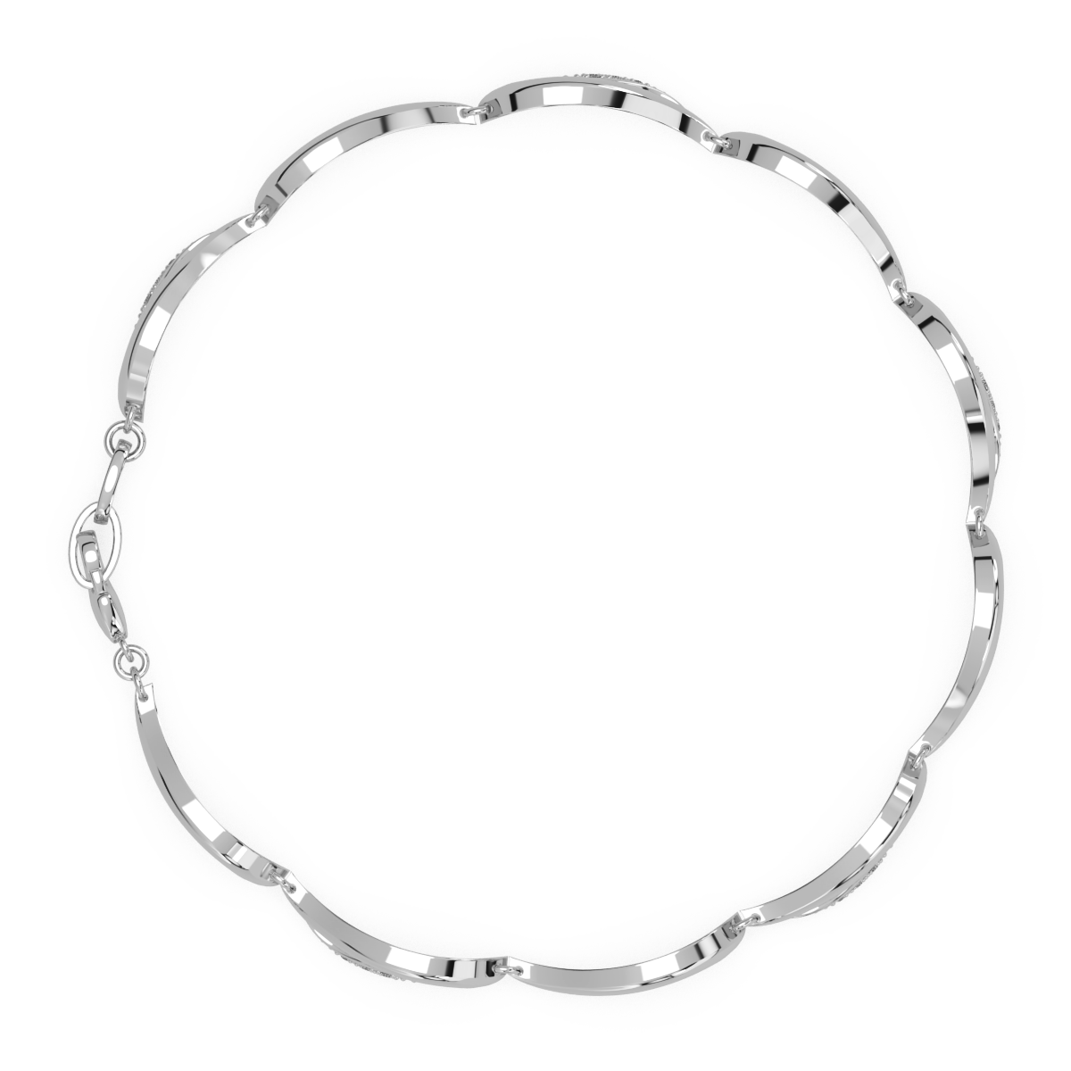 Mystical Waves Gold and Diamond Bracelet