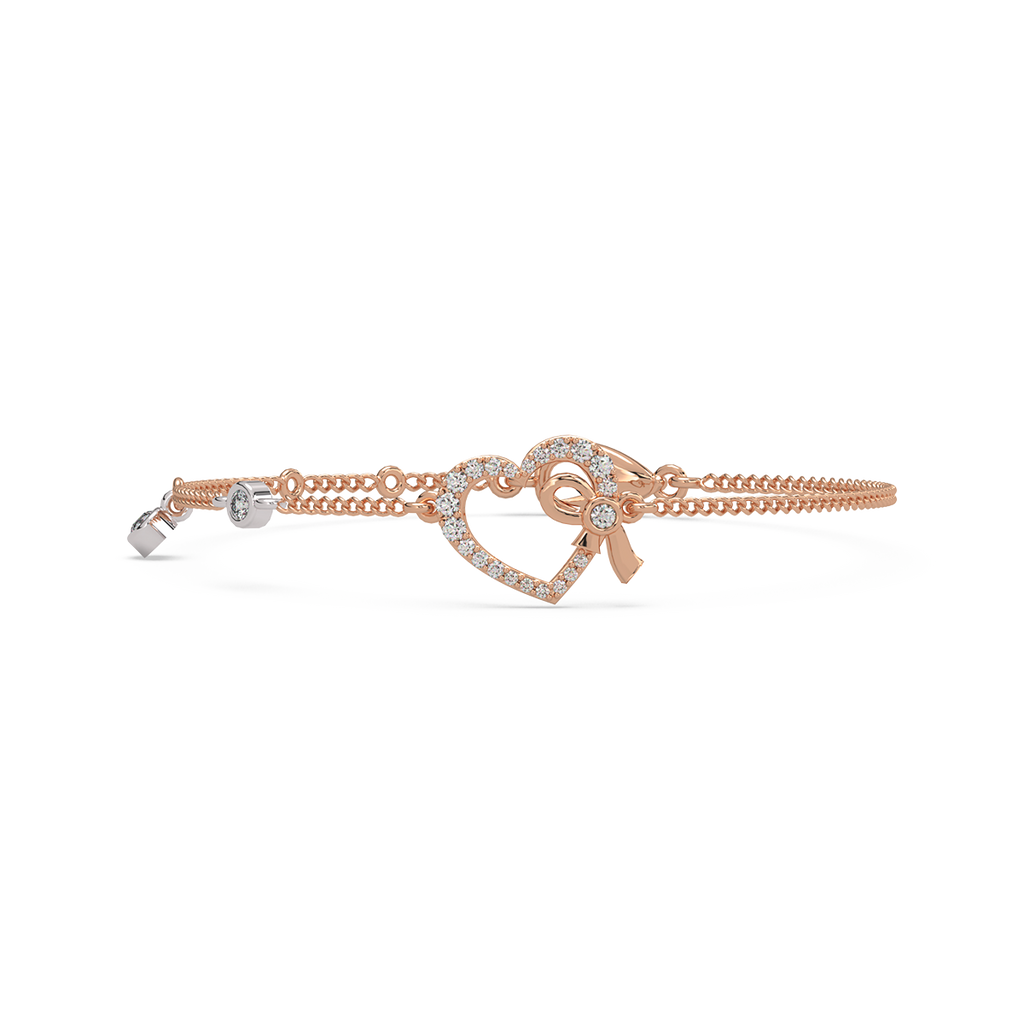 Pure Hearts Gold and Diamond Kids bracelet