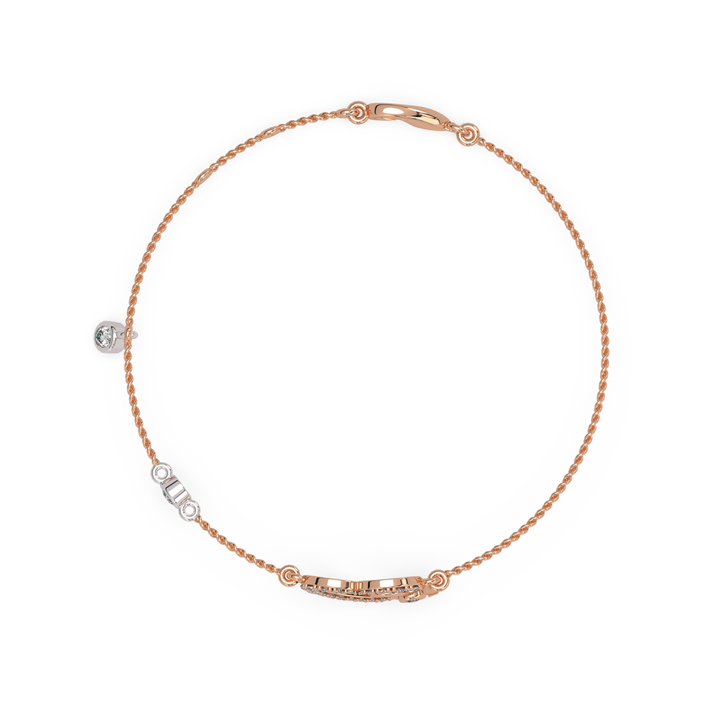 Pure Hearts Gold and Diamond Kids bracelet