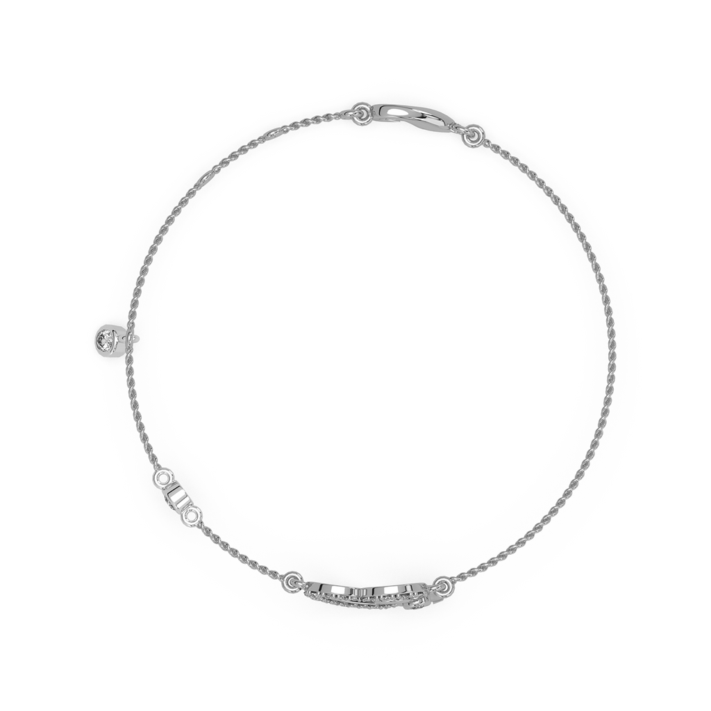 Pure Hearts Gold and Diamond Kids bracelet