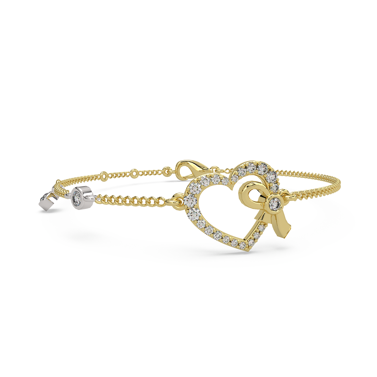 Pure Hearts Gold and Diamond Kids bracelet