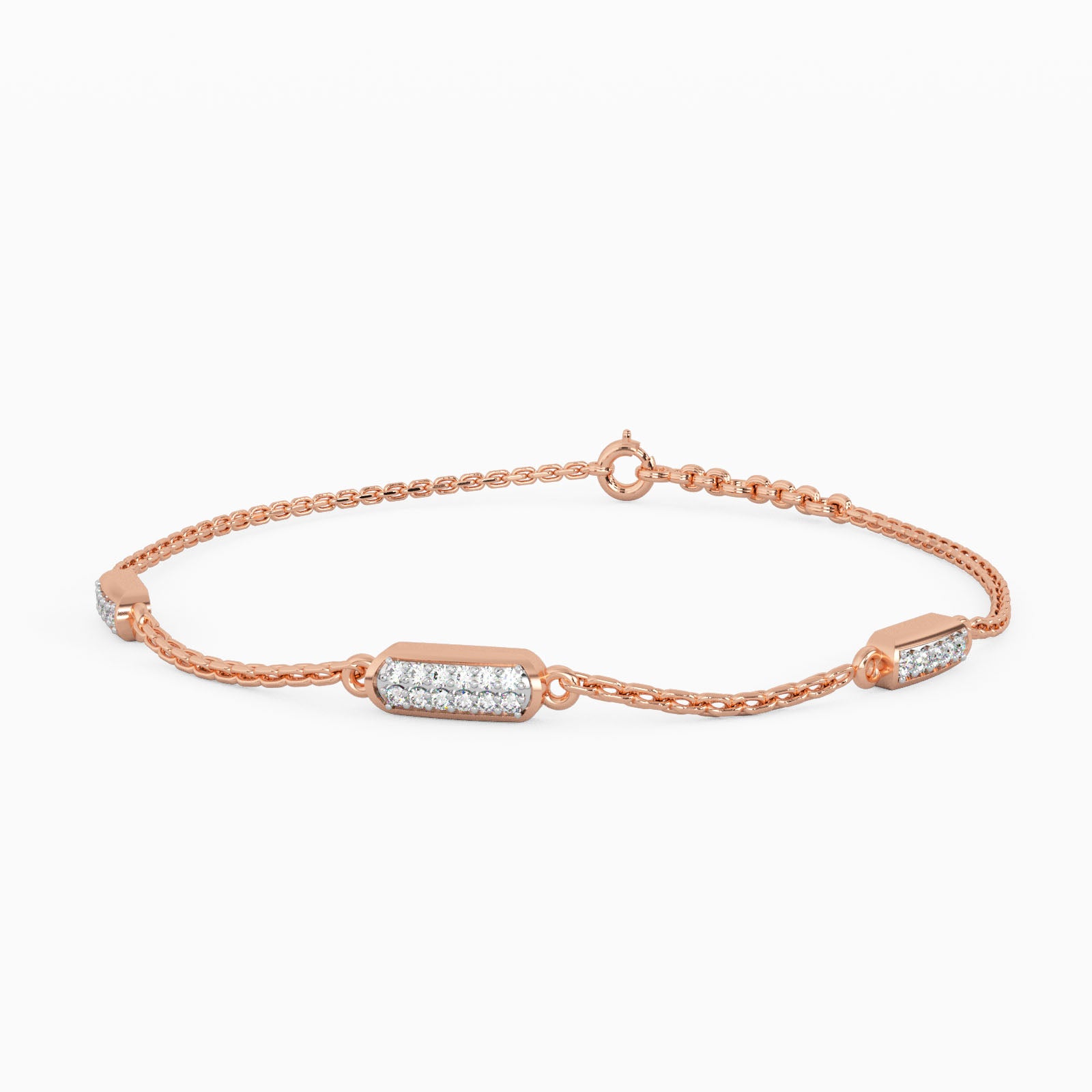 Beguiling Ellipses Gold and Diamond Bracelet
