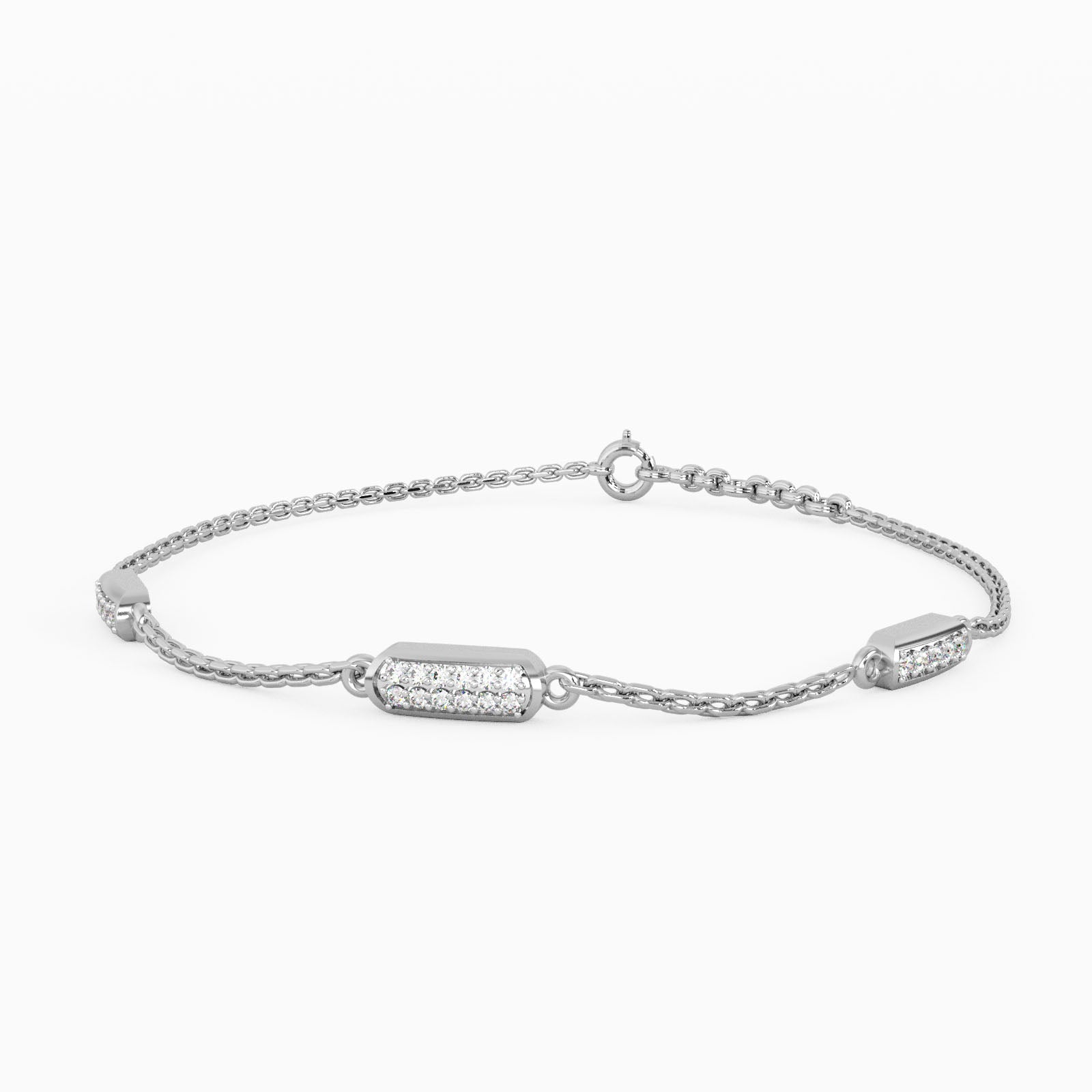 Beguiling Ellipses Gold and Diamond Bracelet