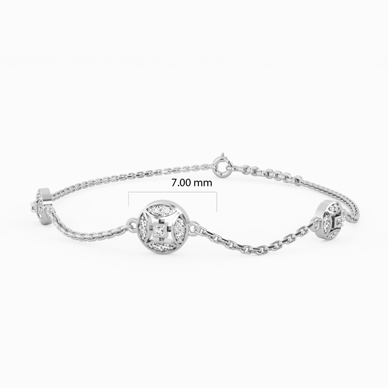 Enthralling Curvatures Gold and Diamond Bracelet