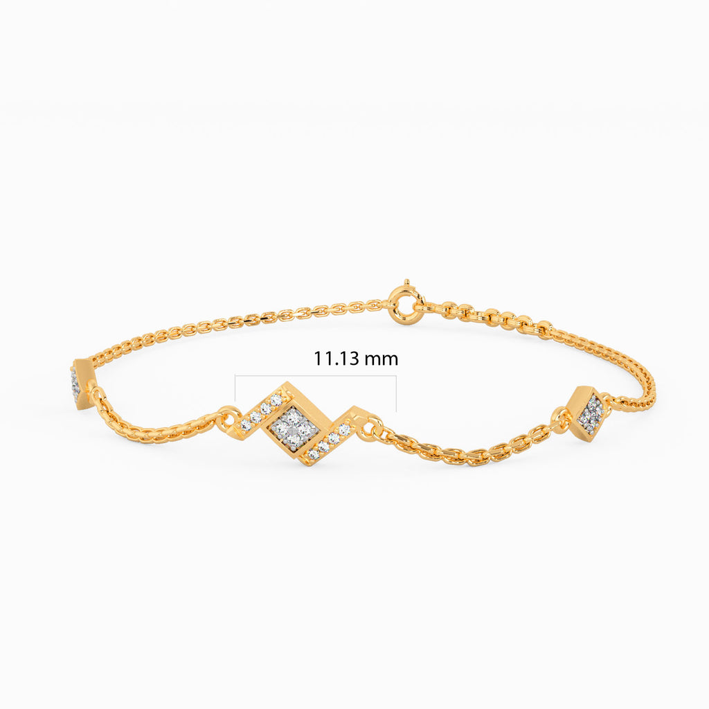 Tantalizing Fusions Gold and Diamond Bracelet