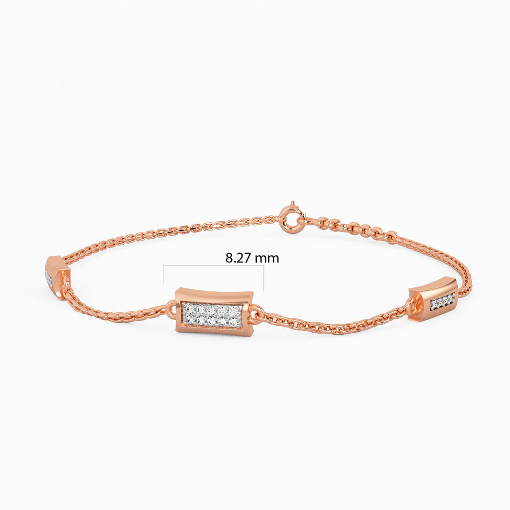 Evermore Glamour Gold and Diamond Bracelet