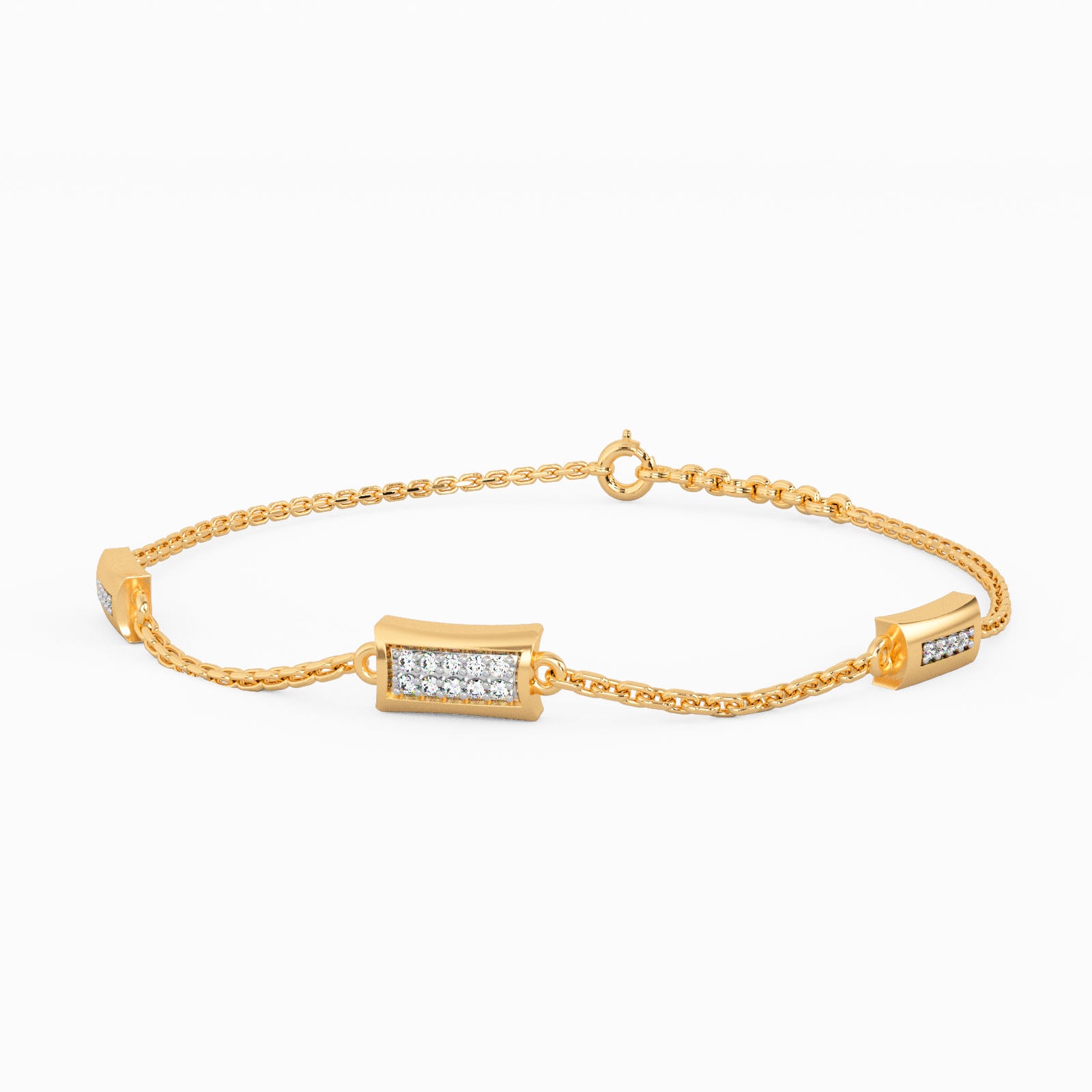 Evermore Glamour Gold and Diamond Bracelet