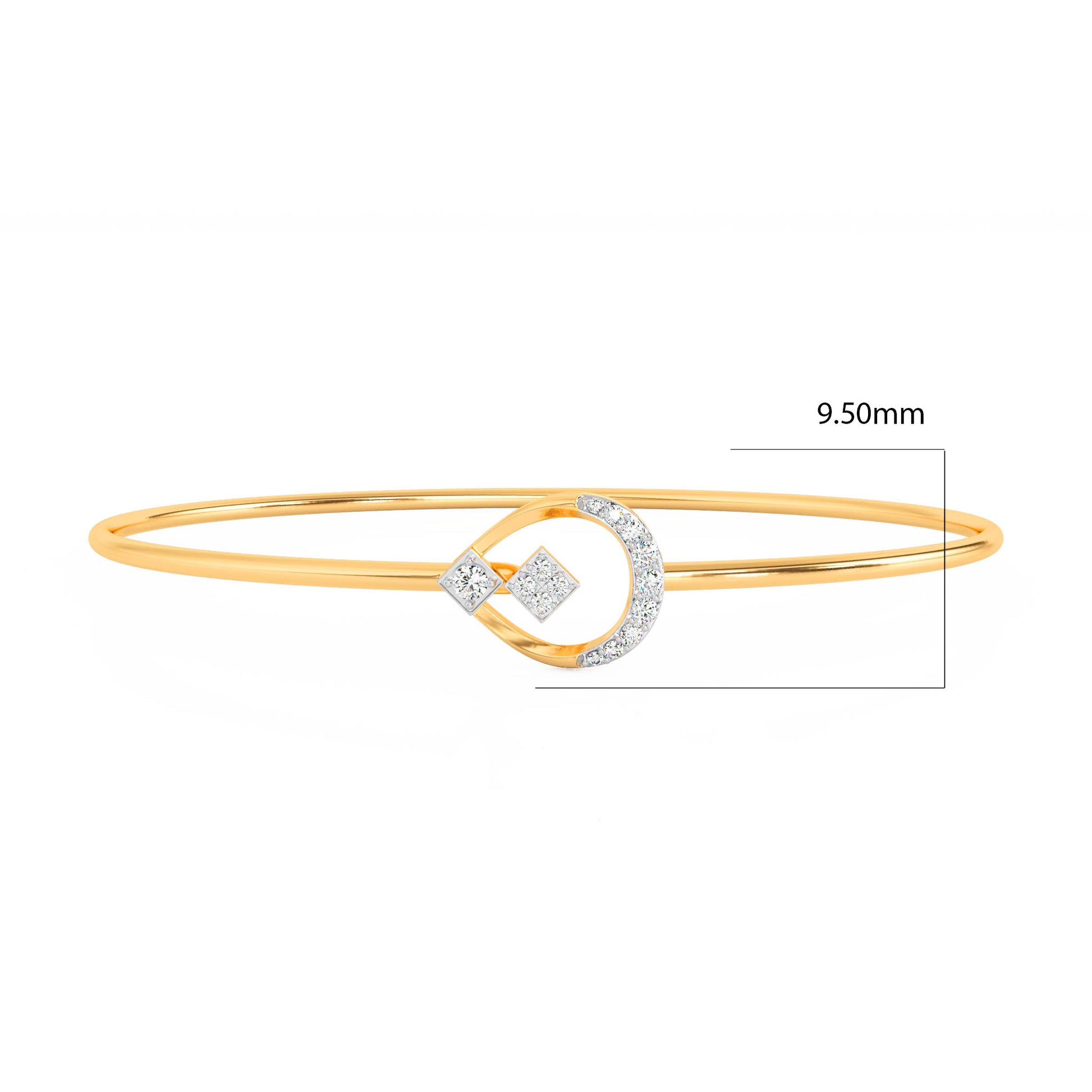 Fiery Flame Gold and Diamond Bracelet