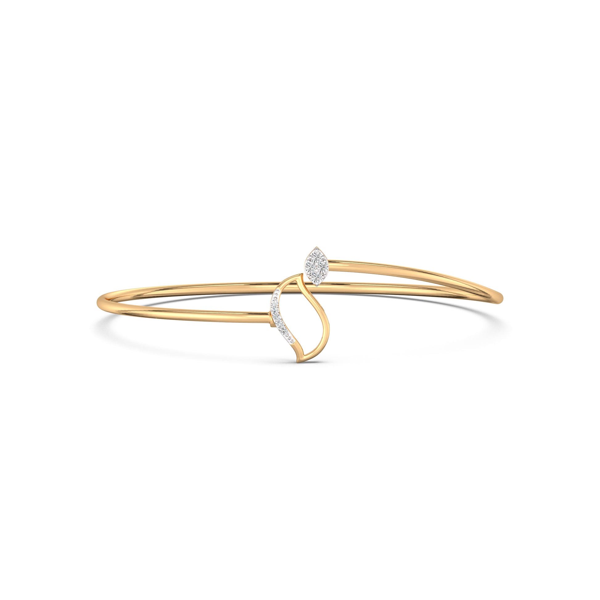 Reminiscing Hearts Gold and Diamond Bracelet