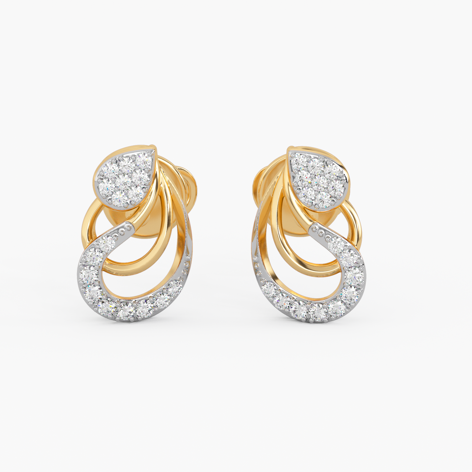 Soul Awakening Gold and Diamond Earrings