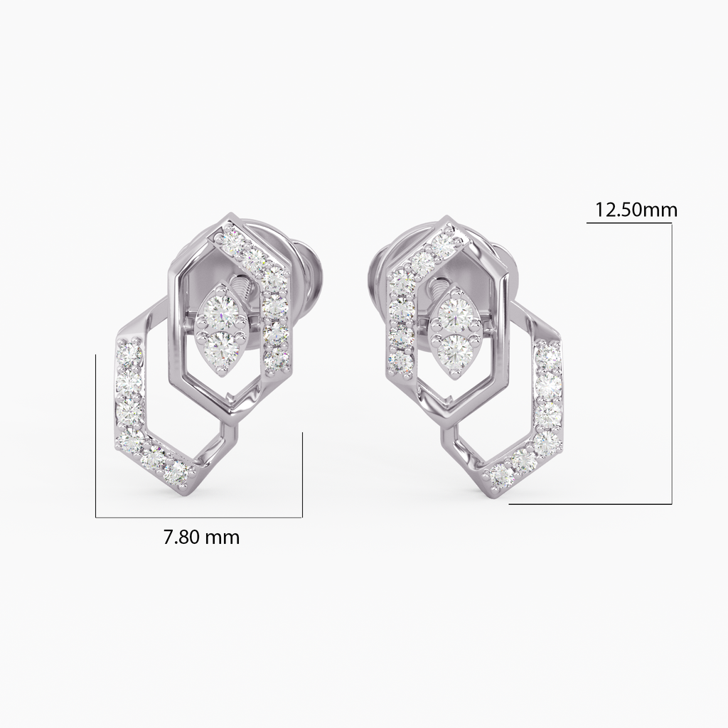 Whispering Sweets Gold and Diamond Earrings