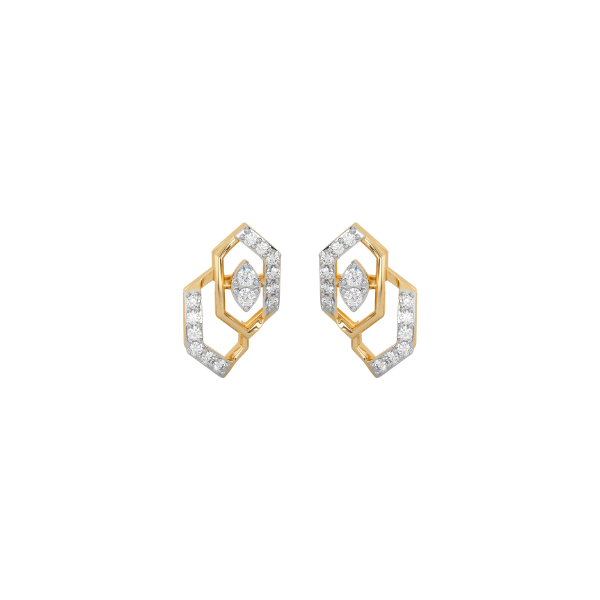 Whispering Sweets Gold and Diamond Earrings
