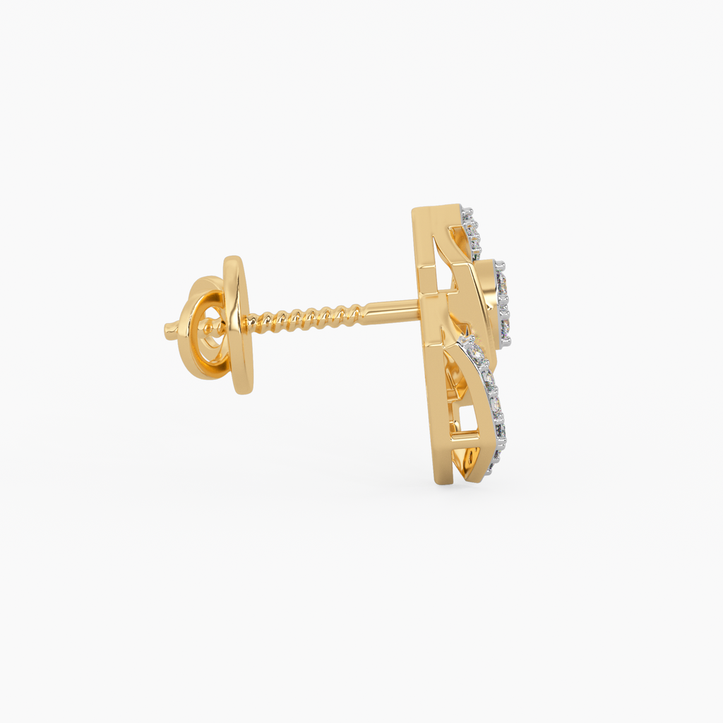 Whispering Sweets Gold and Diamond Earrings