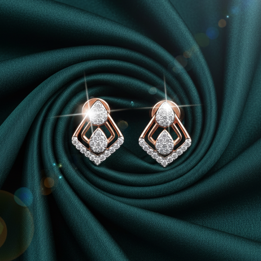 Twilight Twinkle Gold and Diamond Earrings