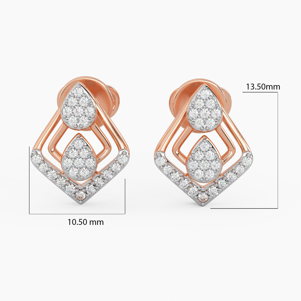 Twilight Twinkle Gold and Diamond Earrings