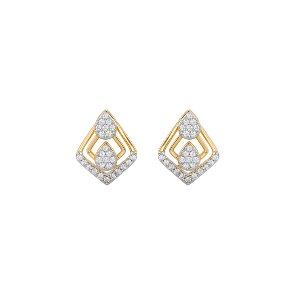 Twilight Twinkle Gold and Diamond Earrings