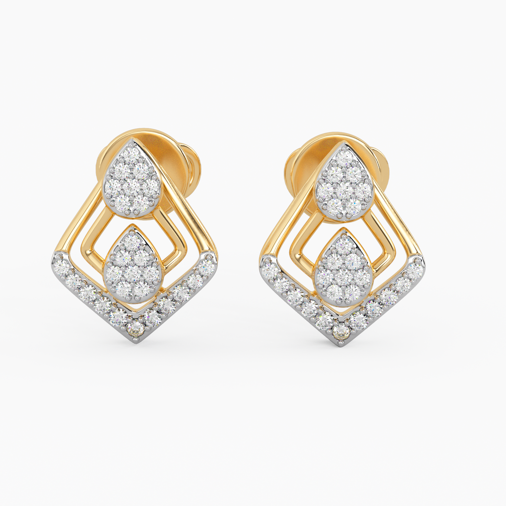 Twilight Twinkle Gold and Diamond Earrings