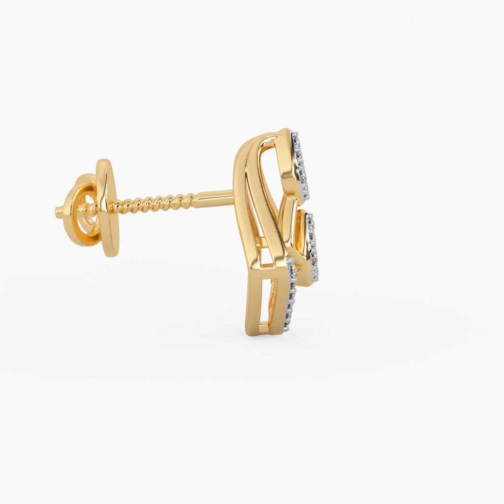 Twilight Twinkle Gold and Diamond Earrings