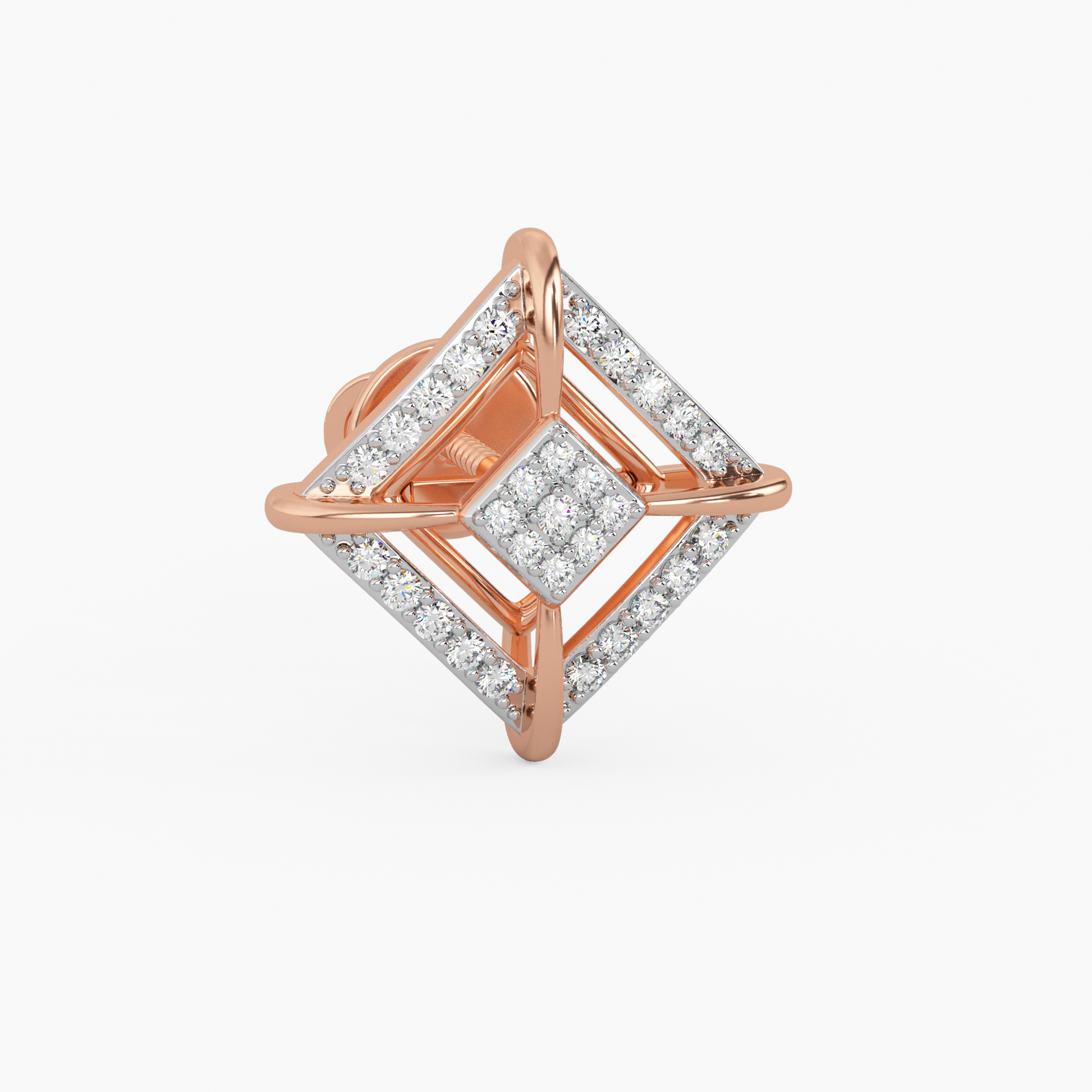 Shining Evermore Gold and Diamond Earrings