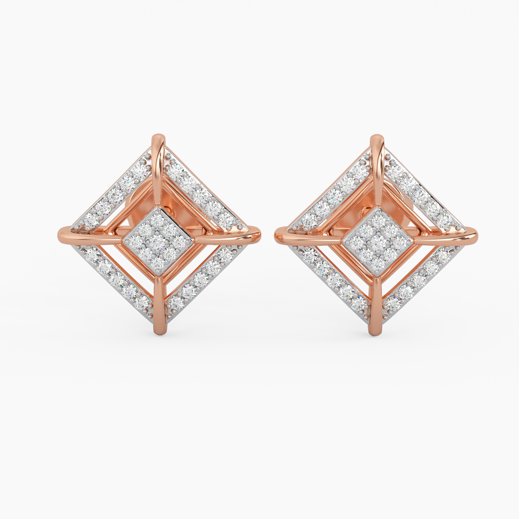 Shining Evermore Gold and Diamond Earrings
