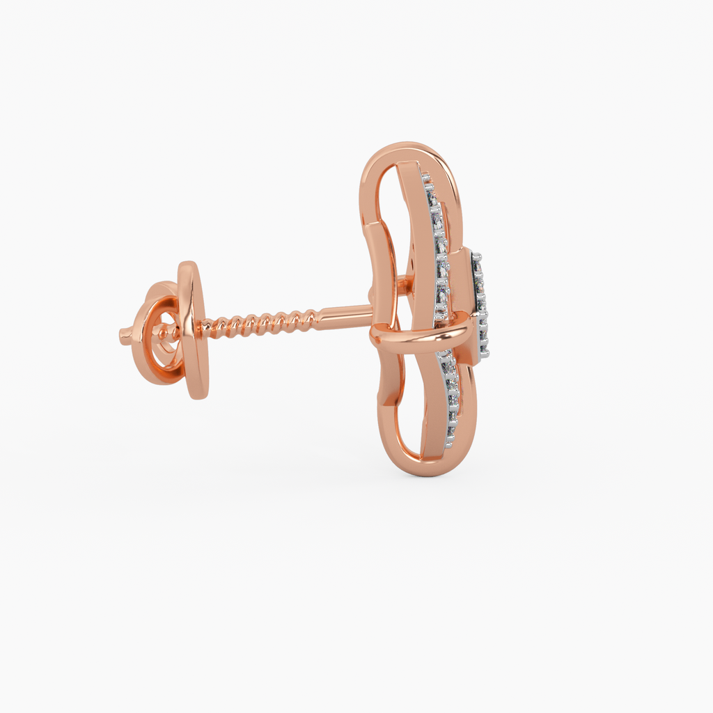 Shining Evermore Gold and Diamond Earrings