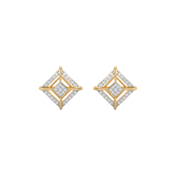 Shining Evermore Gold and Diamond Earrings