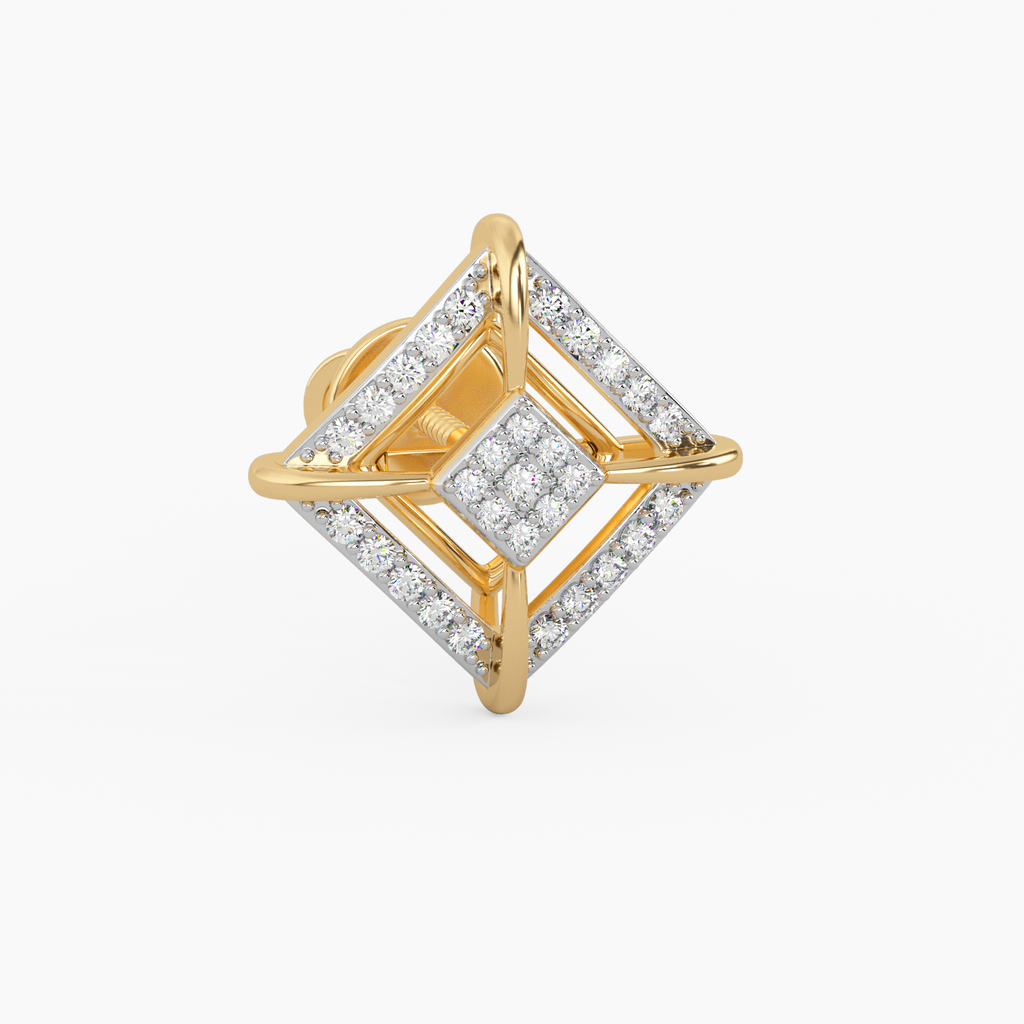 Shining Evermore Gold and Diamond Earrings