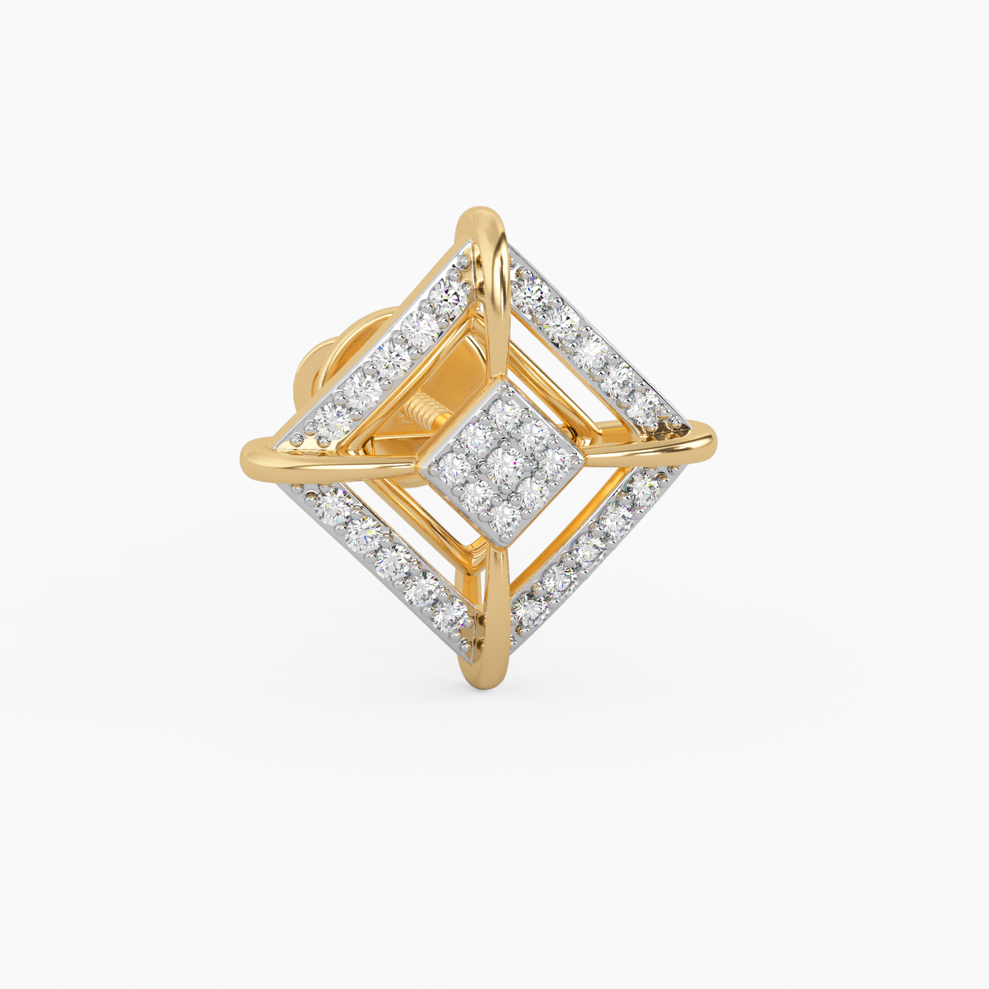 Shining Evermore Gold and Diamond Earrings