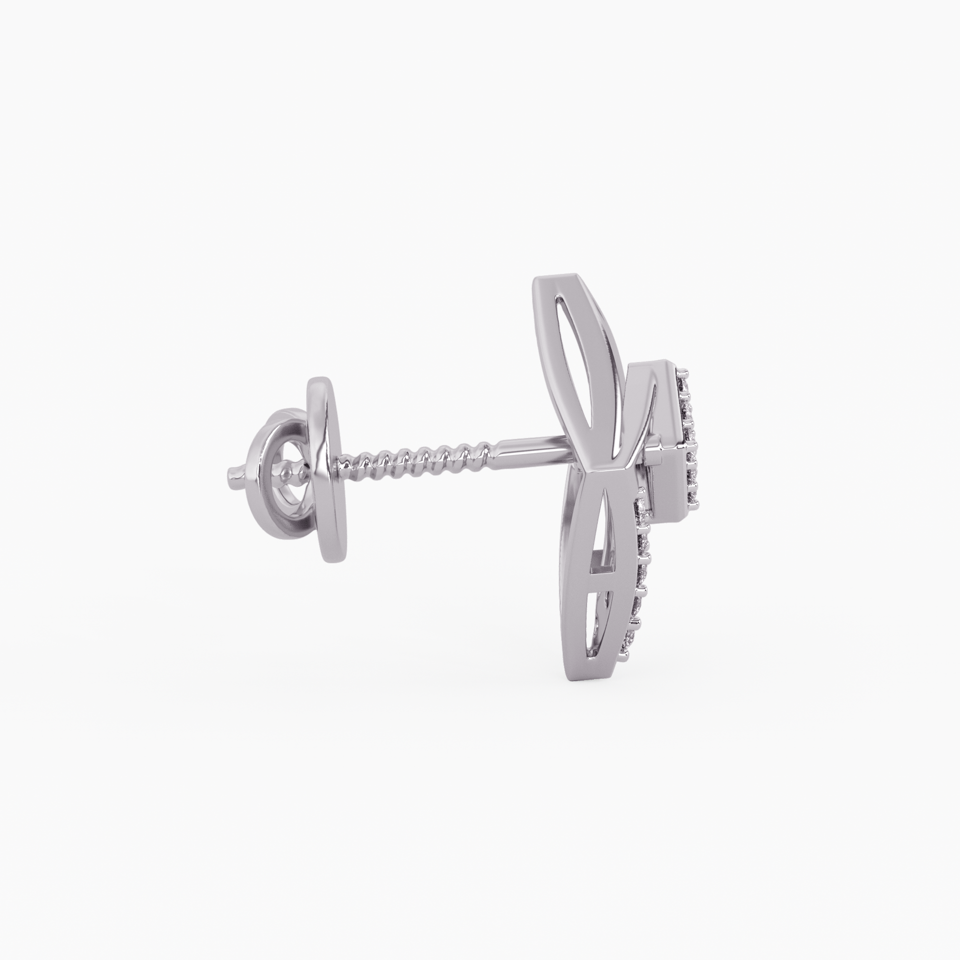 Sunlit Carvings Gold and Diamond Earrings