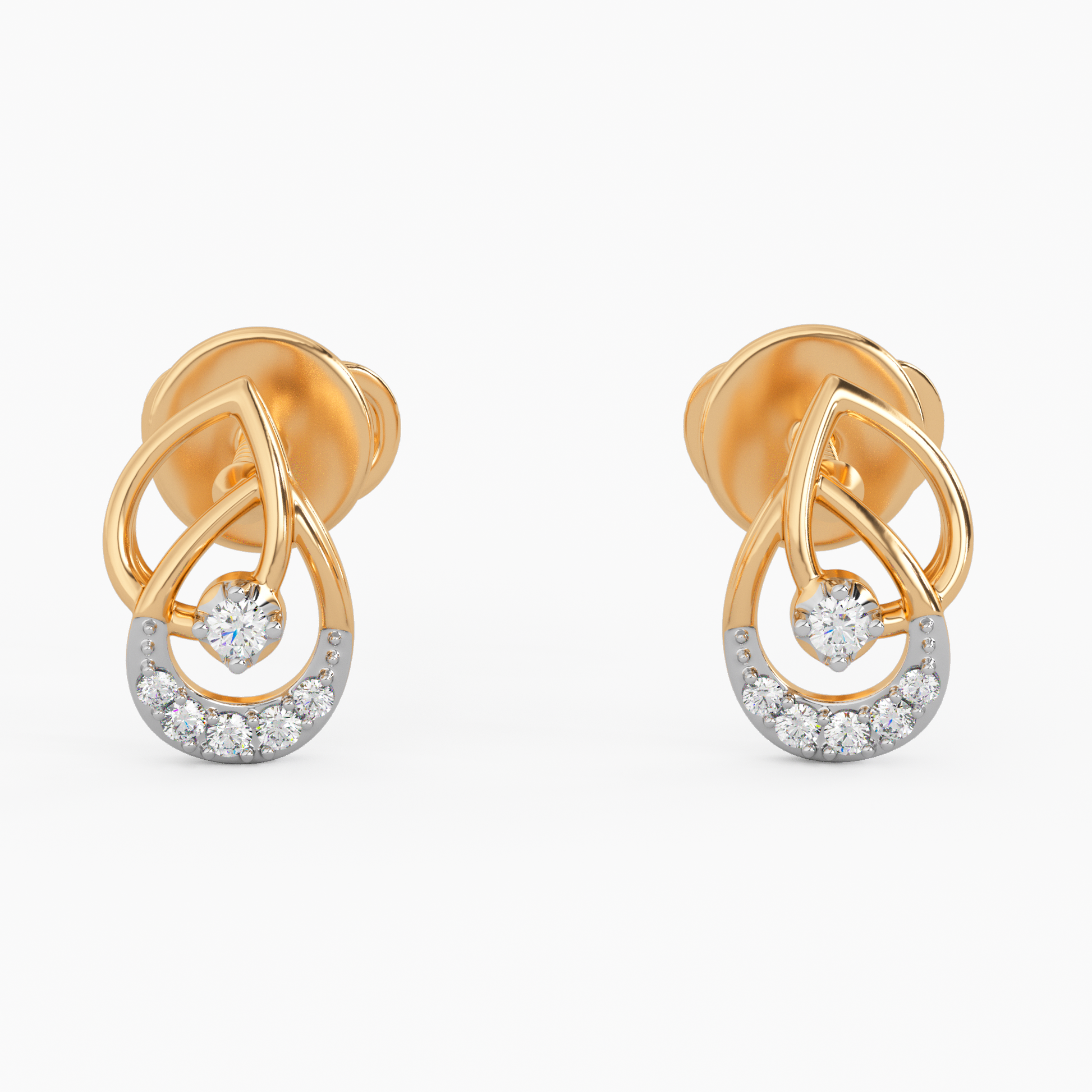 Metropolitan Marvels Gold and Diamond Earrings