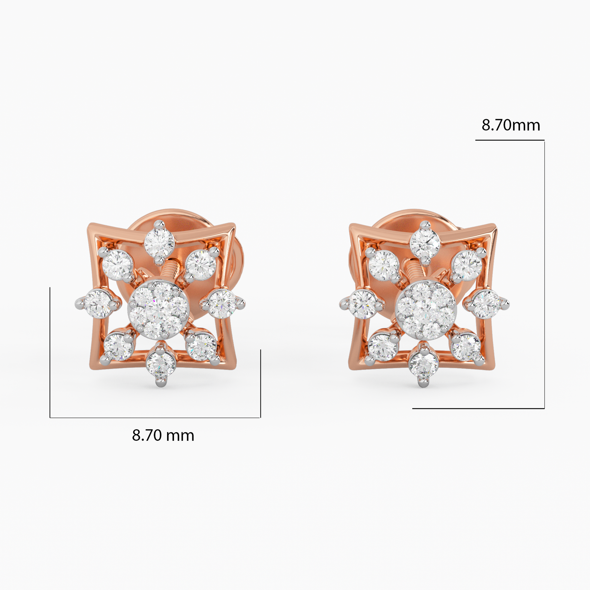 Majestic Exuberance Gold and Diamond Earrings