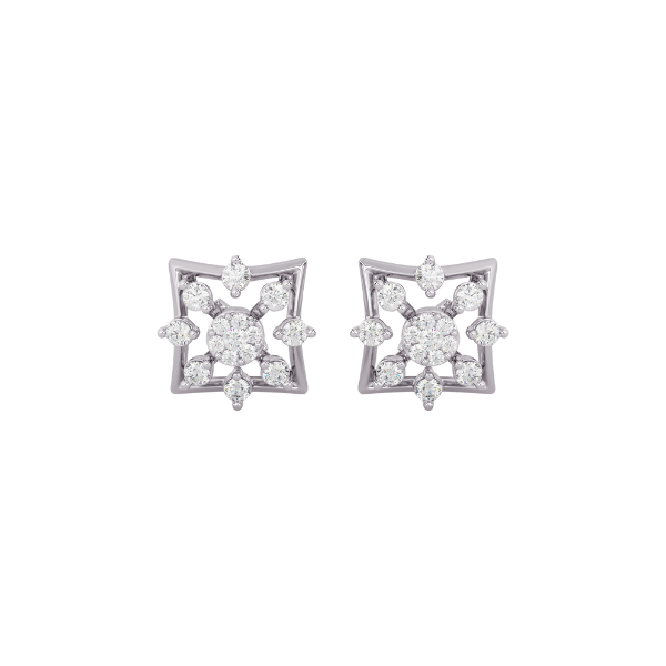 Majestic Exuberance Gold and Diamond Earrings