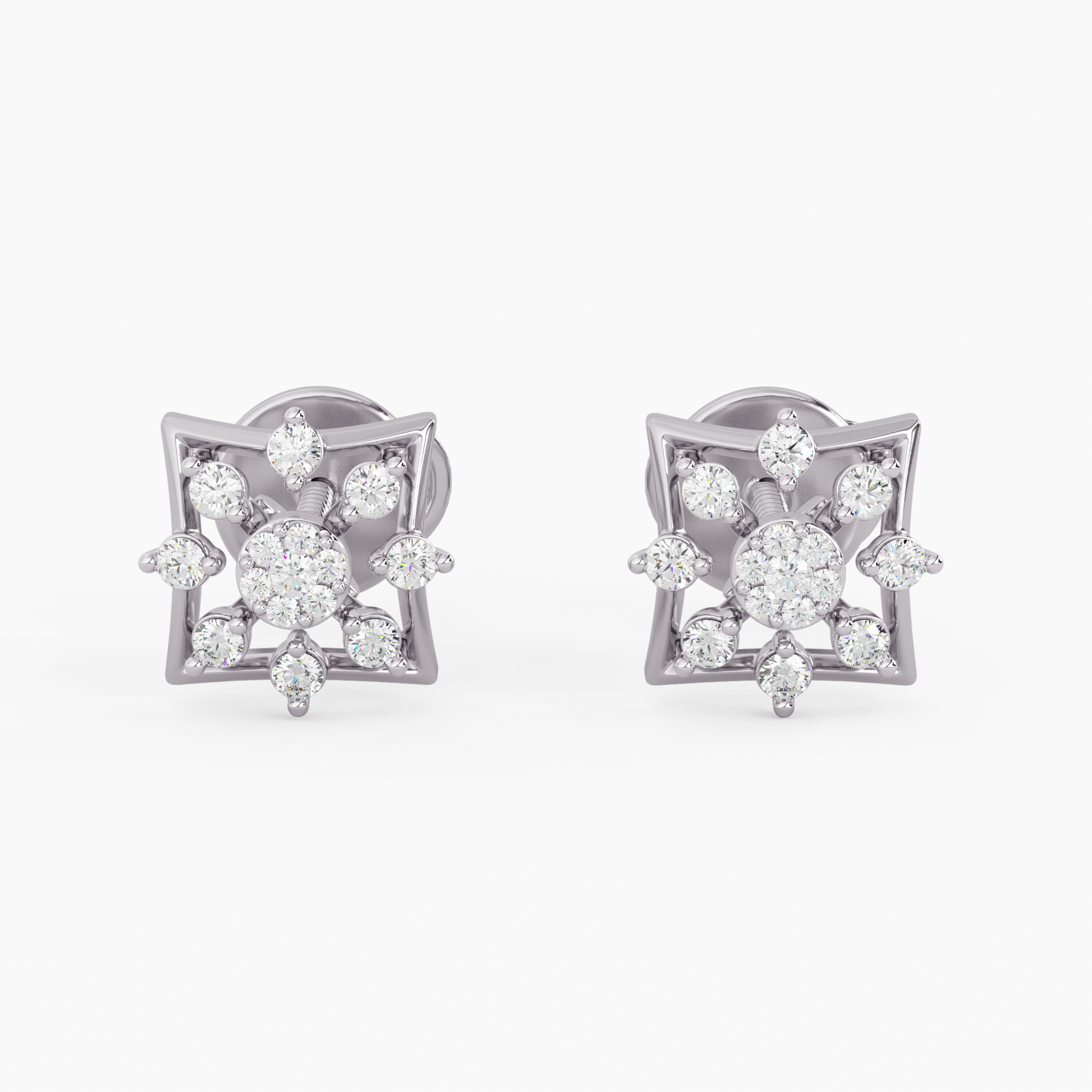 Majestic Exuberance Gold and Diamond Earrings