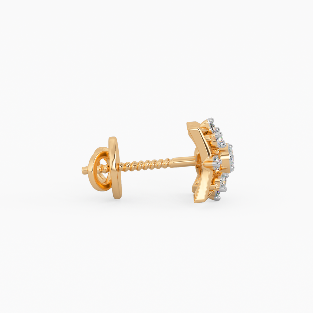 Majestic Exuberance Gold and Diamond Earrings