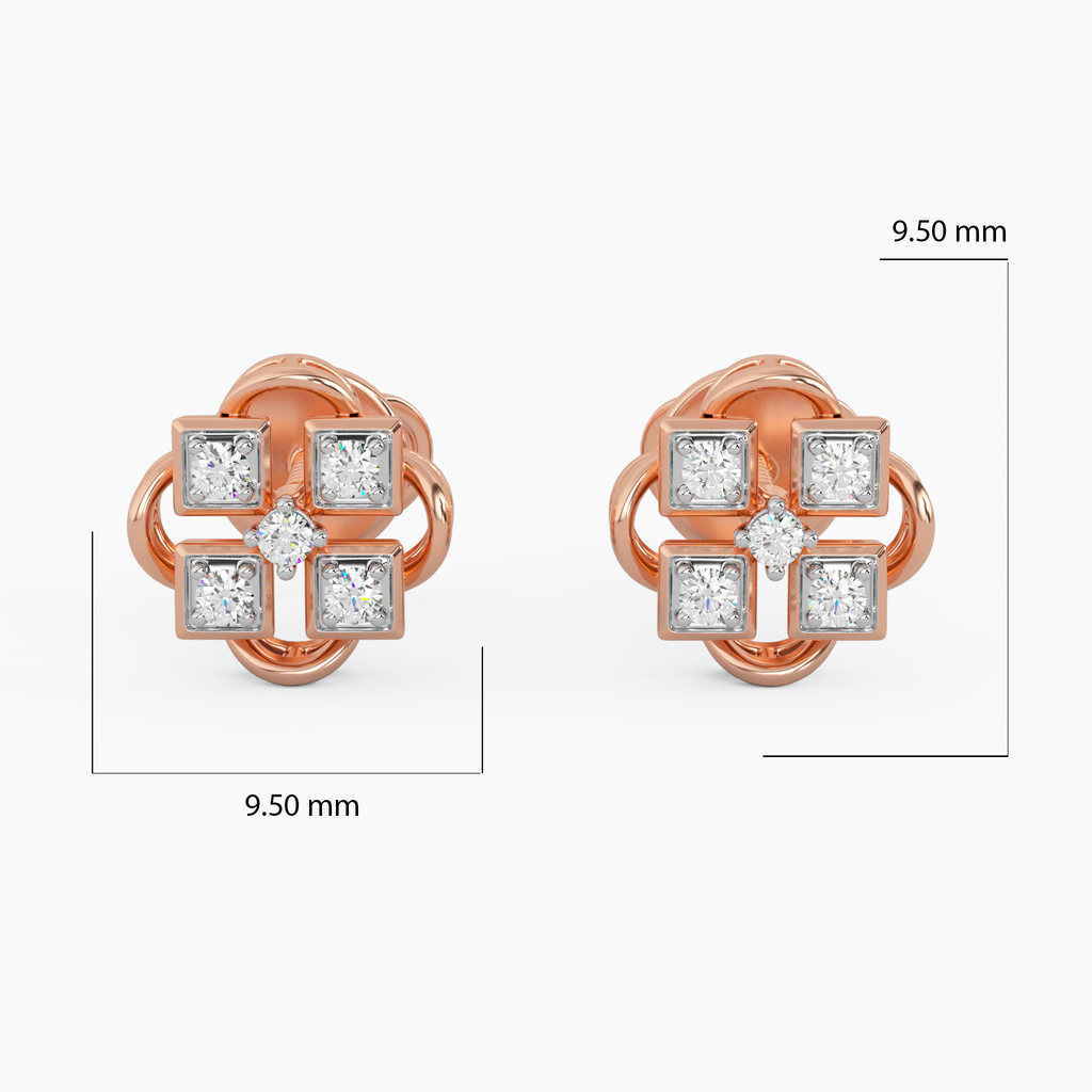 Modern Mess Gold and Diamond Earrings