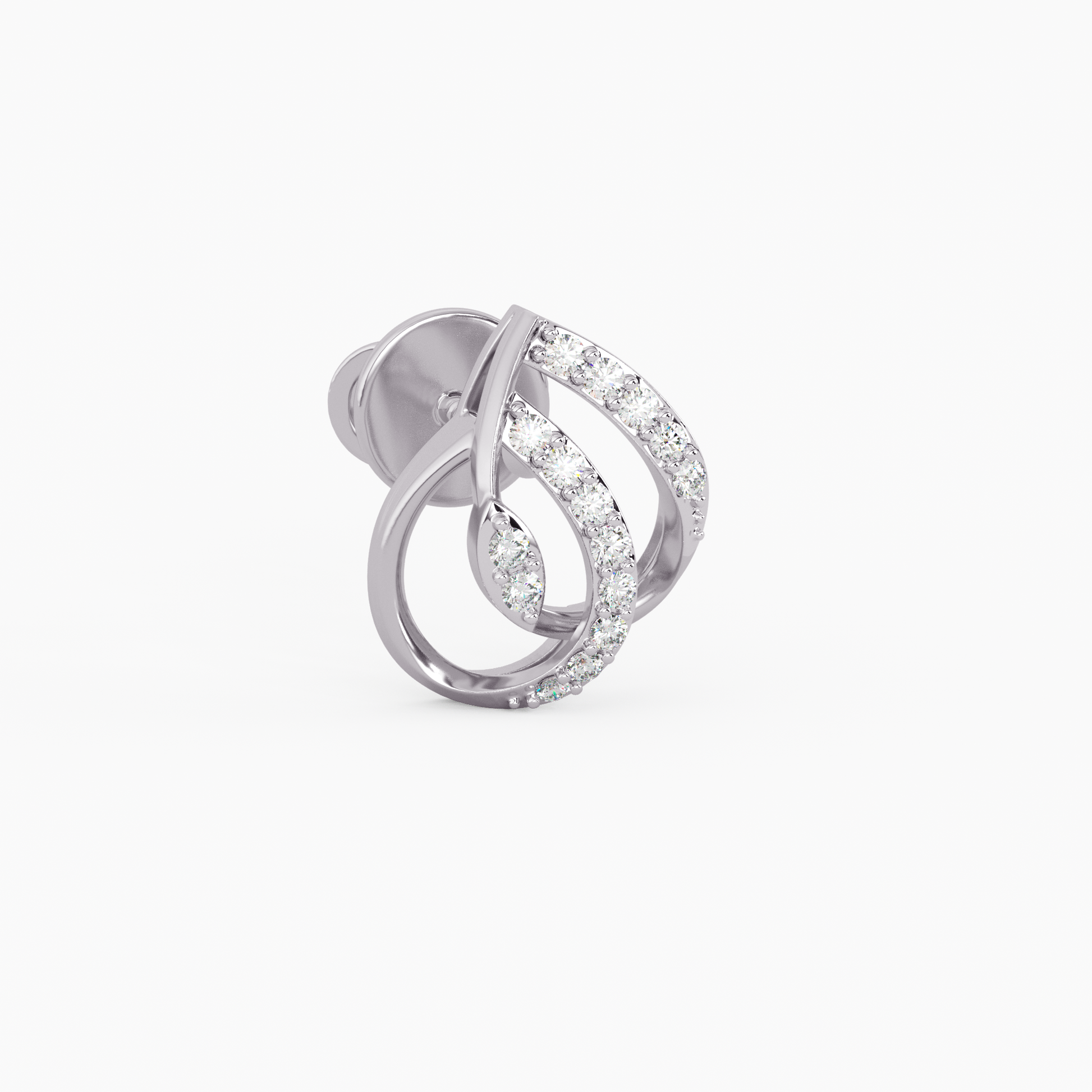 Sleek N Sexy Gold and Diamond Earrings