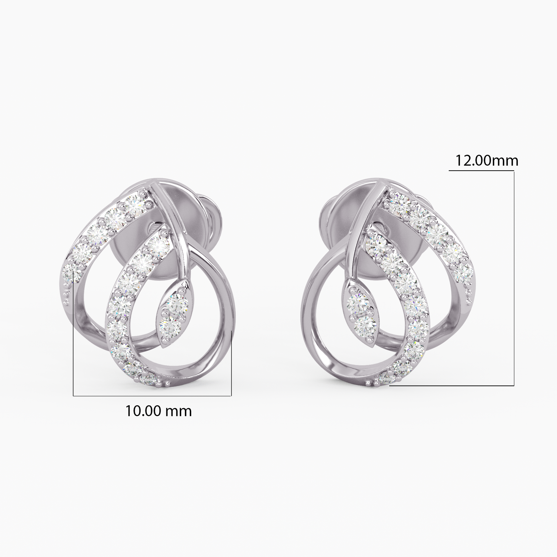 Sleek N Sexy Gold and Diamond Earrings